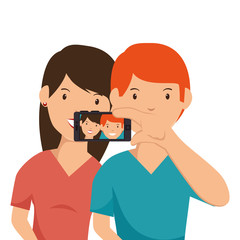 selfie photography technology icon vector illustration design