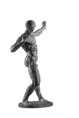 plaster statue of a naked anatomical human figure with muscles in a pose of an archer shooting © Kozlik_mozlik