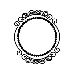elegant frame decorative icon vector illustration design