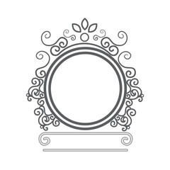 elegant frame decorative icon vector illustration design