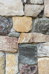 Textured Stone Wall With Varying Shapes and Sizes