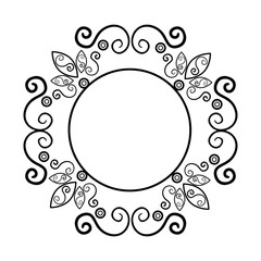 elegant frame decorative icon vector illustration design
