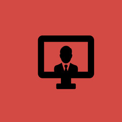 Monitor icon. flat design