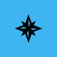 compass icon. flat design