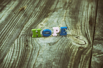 Vintage wood background wood in small letters