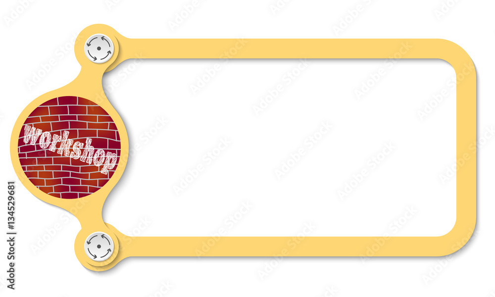 Poster vector frame for text and hand written workshop icon