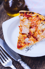 Mixture pizza Italian food