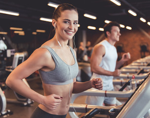 At the gym