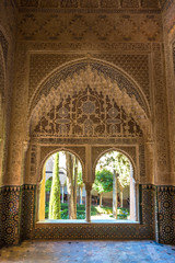 Decorated facade in Alhambra palace