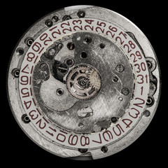 clockwork vintage mechanical watch, high resolution and detail