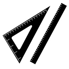 Isolated pair of ruler icons on a white background, Vector illustration