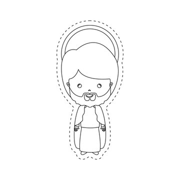 saint joseph cartoon outline clip art preview
