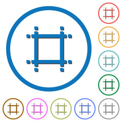 Adjust canvas size icons with shadows and outlines