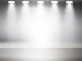 3D illustration background / Abstract gray empty room studio gradient used for background and display your product