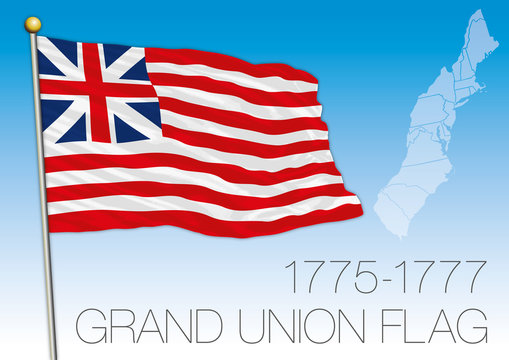 Grand Union historical flag, United States 1775-1777
