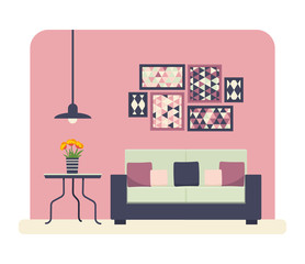 living room vector