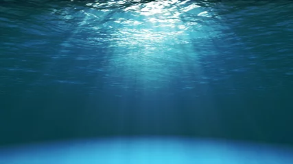 Dunkelblaue Meeresoberfläche von Unterwasser aus gesehen © katatonia