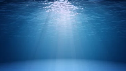 Blaue Meeresoberfläche von Unterwasser aus gesehen © katatonia