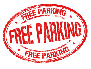 Free parking sign or stamp