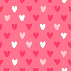 Happy Valentine's Day. Seamless pattern with heart symbol. Vector illustration.