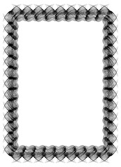Black and white guilloche vertical frame.  Vector clip art.