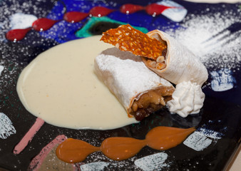 Apple Strudel On Cream Base