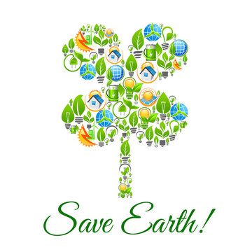 Save Earth environment protection concept