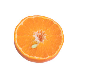 slice orange isolated on white background