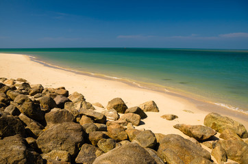 Waves, sea and sky blue