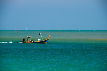 Fishing boats for fishing in the sea