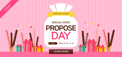 Propose day illustration