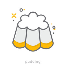 Thin line icons, Pudding