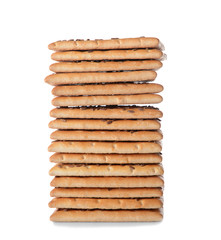 Cereal cookies on white background