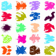 brightly colored graffiti stains Set