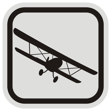 recommend clip art: biplane, frame, black silhouette