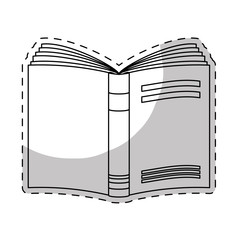 book icon image sticker  vector illustration design 