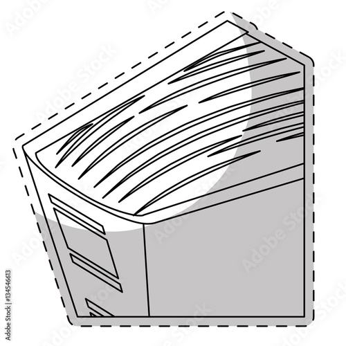 "book icon image sticker vector illustration design " Stock image and