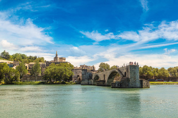 Naklejka premium Saint Benezet bridge in Avignon