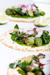 Tortilla wrap bread with vegetables