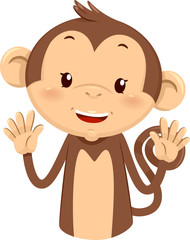 Mascot Monkey Count Ten 10