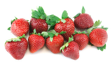 fresh strawberry isolated on white background