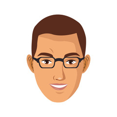 man cartoon icon over white background. vector illustration