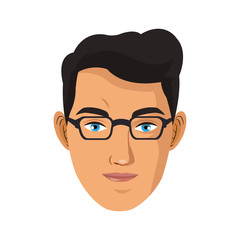 man cartoon icon over white background. vector illustration