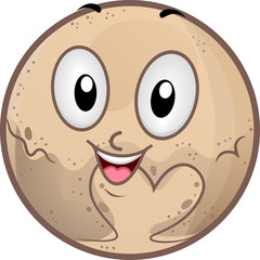 Mascot Planet Pluto Grains Sand