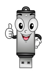 Mascot Happy USB Drive Thumbs Up