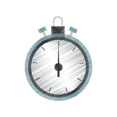 chronometer device icon over white background. colorful design. vector illustration