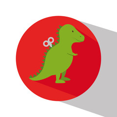 rex dinosaur in train wagon vector illustration design