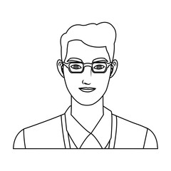 businessman wearing executives clothes over white background. vector illustration