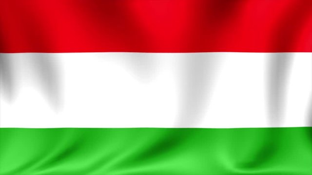 Hungary Flag. Background Seamless Looping Animation. 4K High Definition Video.