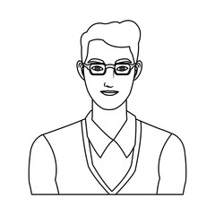 businessman wearing executives clothes over white background. vector illustration